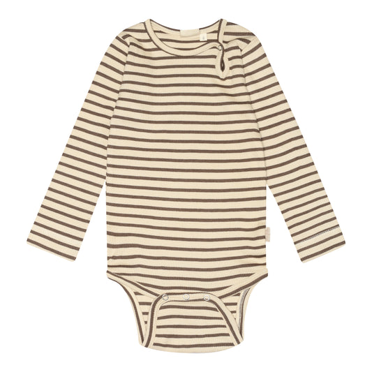 Body Modal Striped - Choclate brow/dark off wihte